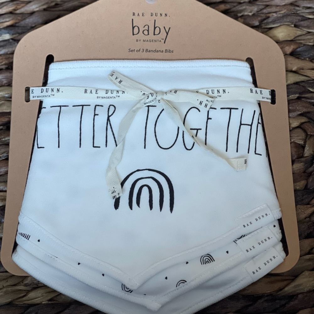 Rae Dunn Set of 3 Bandana Bibs